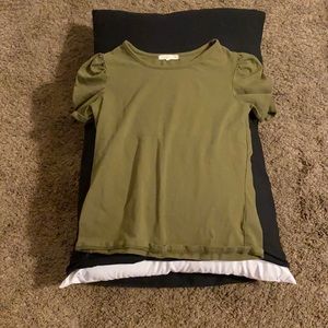 Cute tee shirt with shirt sleeves